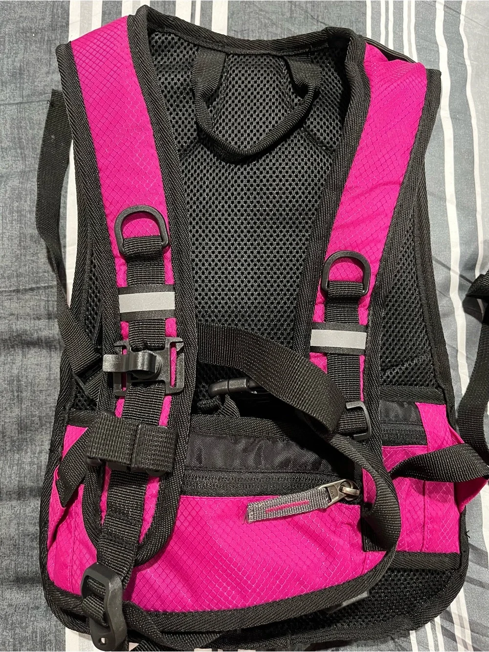 Men's Gray and Black Daypack Backpack